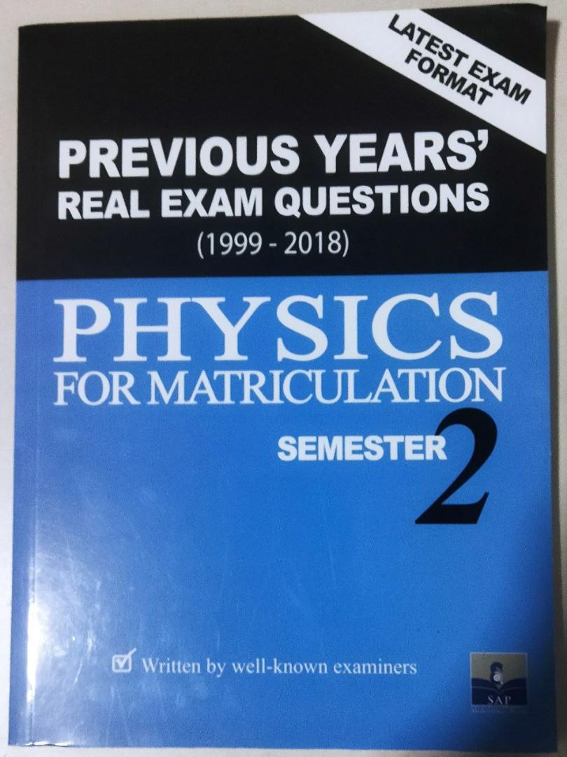 Physics For Matriculation Semester 2 Past Year Question Buku Latihan Soalan Fizik Matrikulasi Semester 2 Free Postage Hobbies Toys Books Magazines Textbooks On Carousell