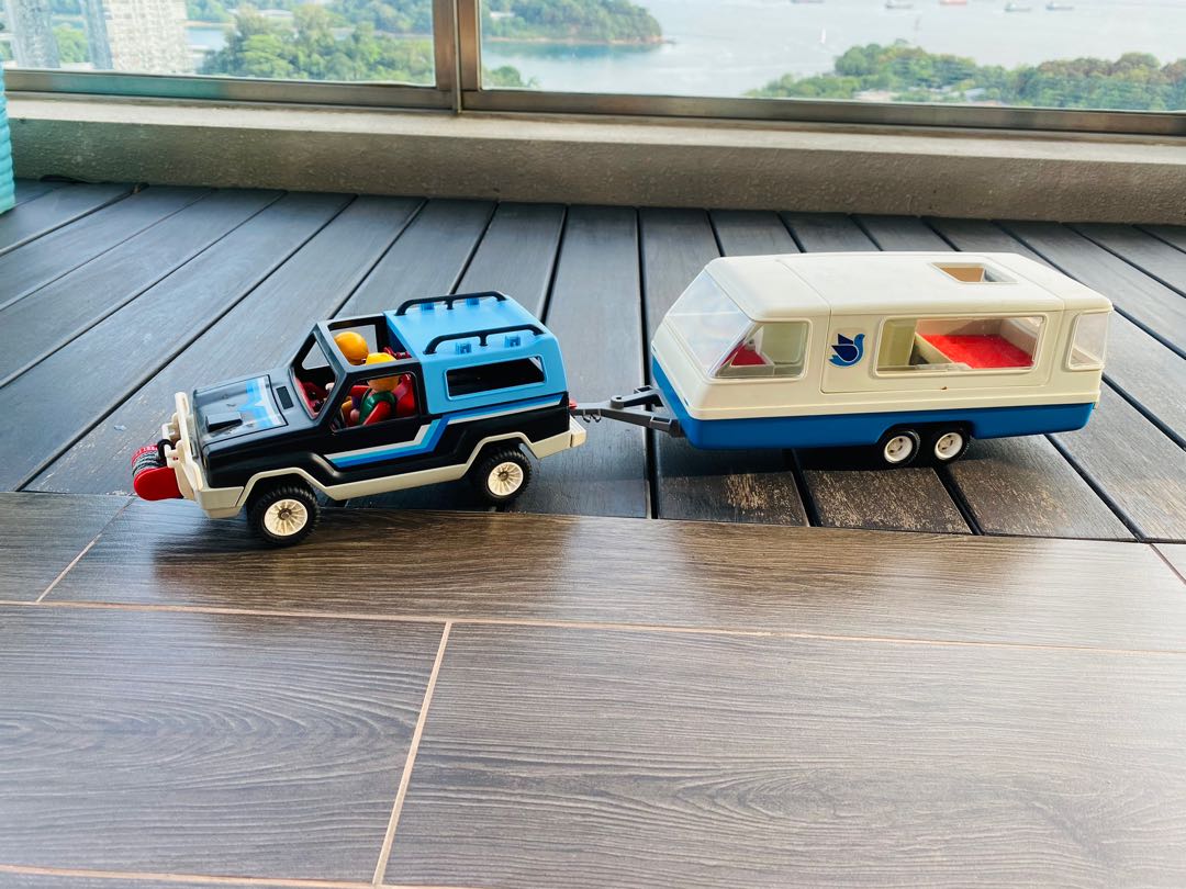 Playmobil car with camper trailer Hobbies Toys Toys Games on