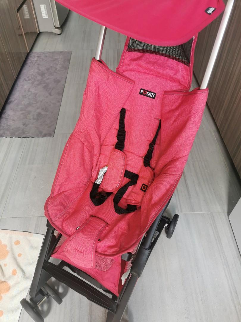 Pockit Stroller Pink reclinable Babies Kids Going Out