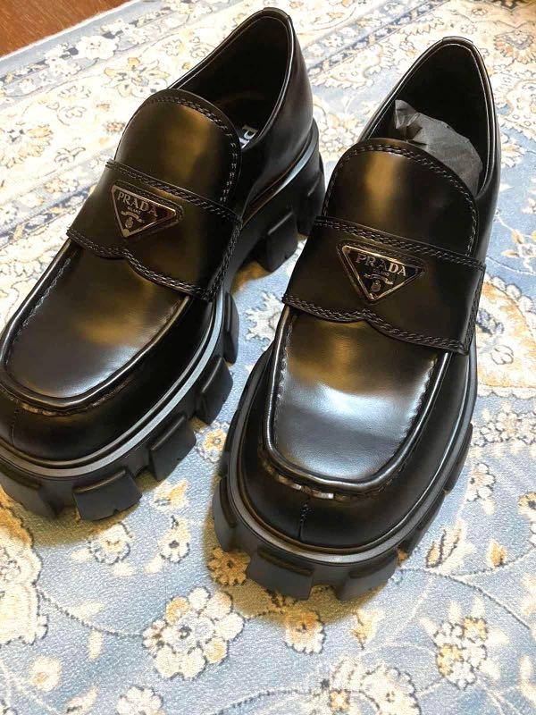 Prada Monolith Brushed Leather Loafers, Men's Fashion, Footwear, Dress  Shoes on Carousell