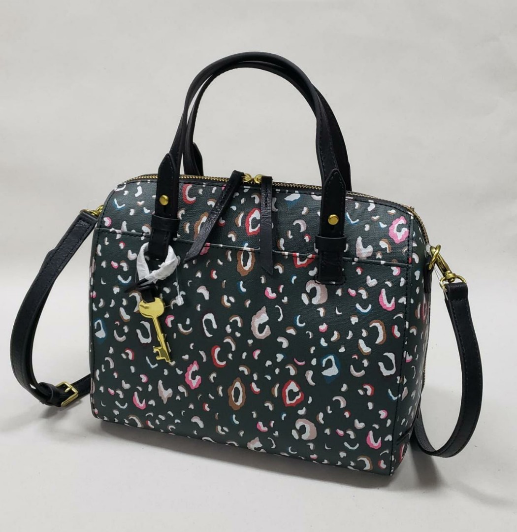 Fossil rachel hot sale satchel green multi