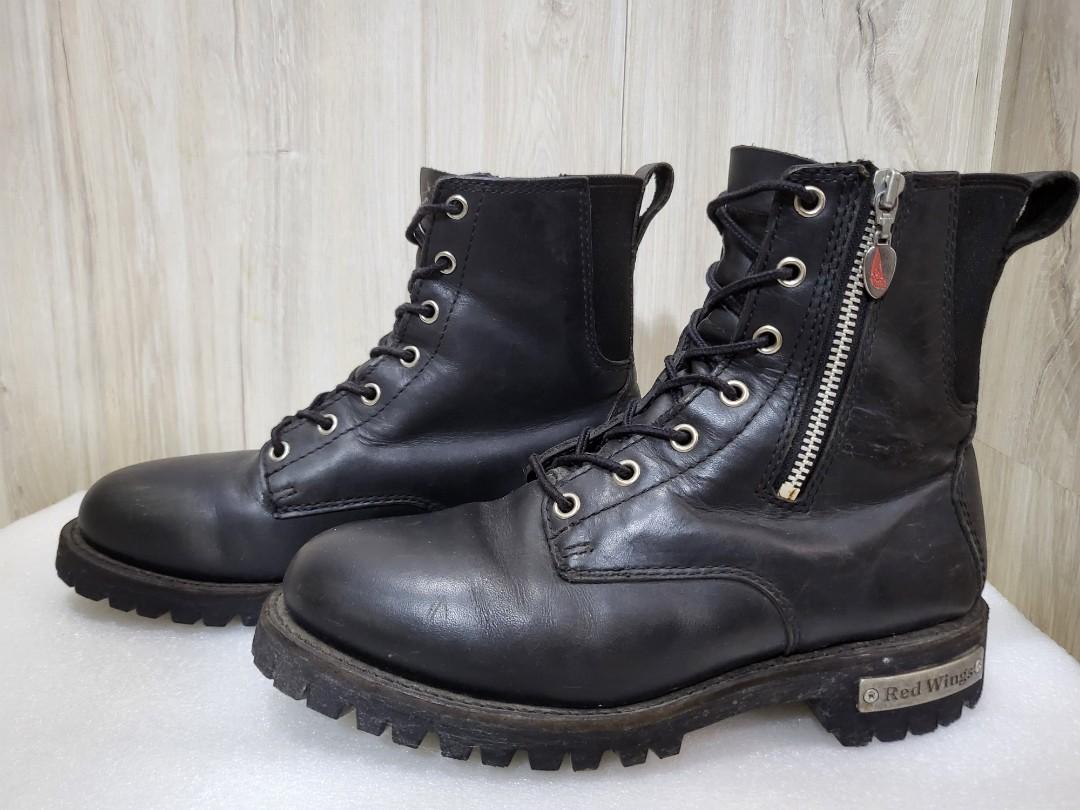 Red Wing 1668 Motorcycle Zip Boots Women s Fashion Footwear