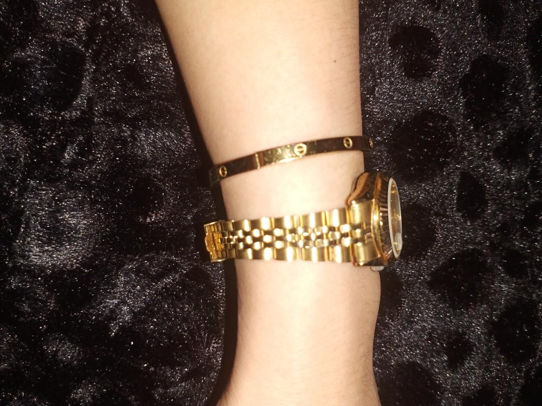 Rolex and love best sale bracelet