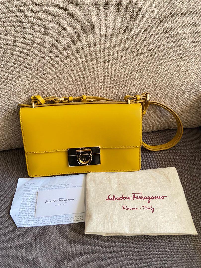 Salvatore ferragamo yellow bag deals