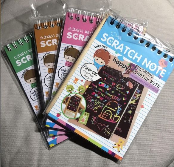Scratch note book, Hobbies & Toys, Stationery & Craft, Craft Supplies ...