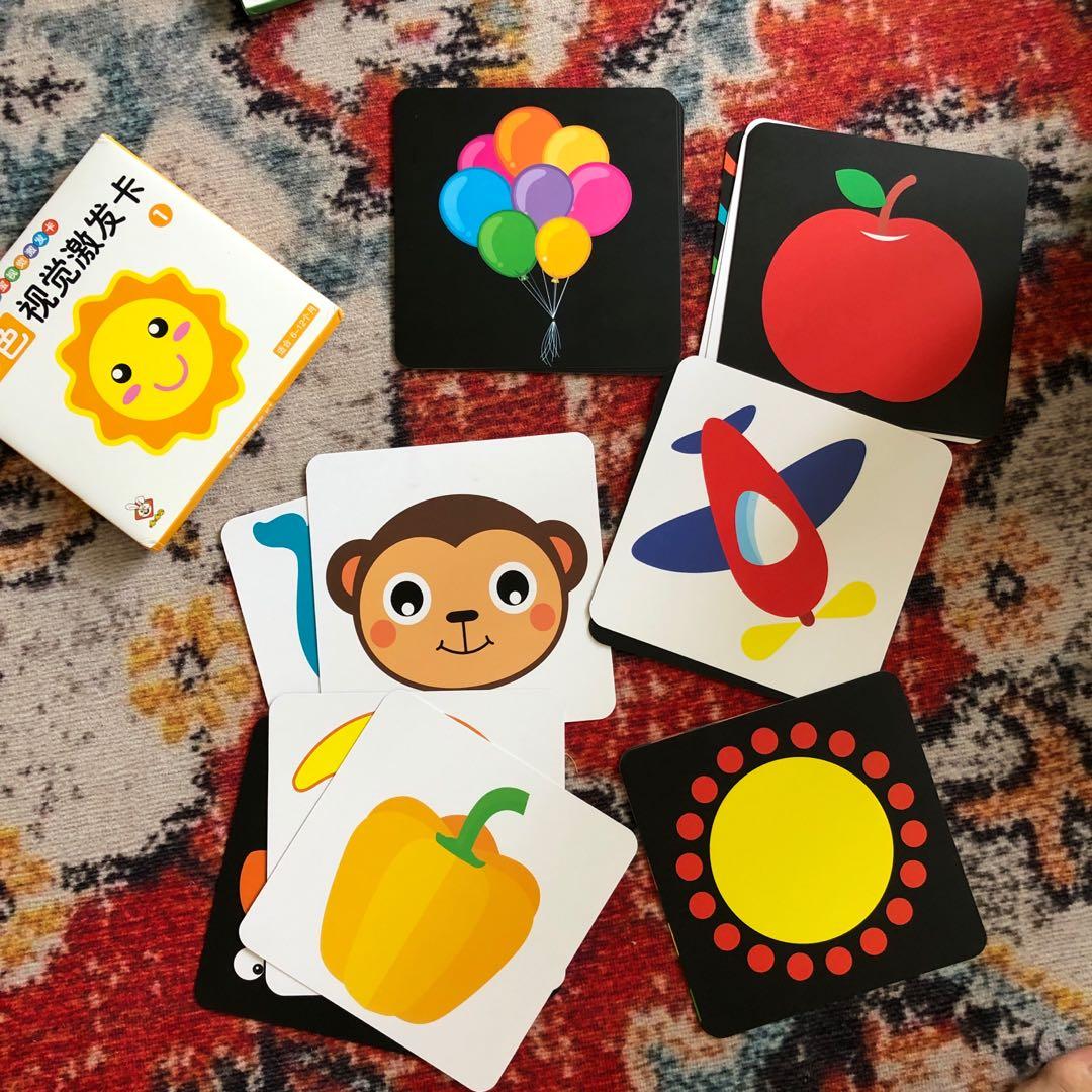 [set]80pcs Baby Flash Card 012 Months Baby Visual Stimulus Cards/Early