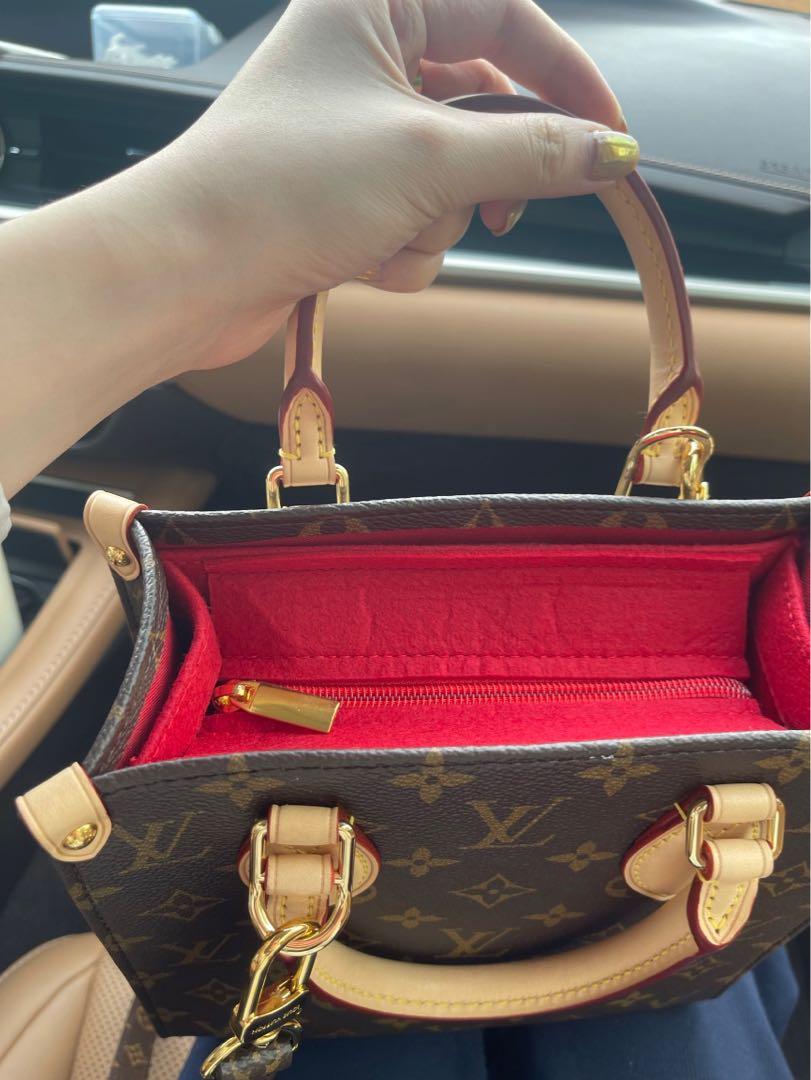 【soft light and shape】bag organizer insert fit for lv petit sac plat 1.  protect interior，2. help your bag in shape，3. no messy any more，multi pocket  organiser compartment storage zipper bag in bag inner bag, Women's Fashion,  Ba