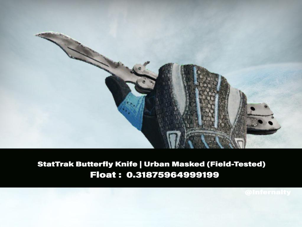 StatTrak Butterfly Knife Urban Masked FT CSGO SKINS KNIVES, Video