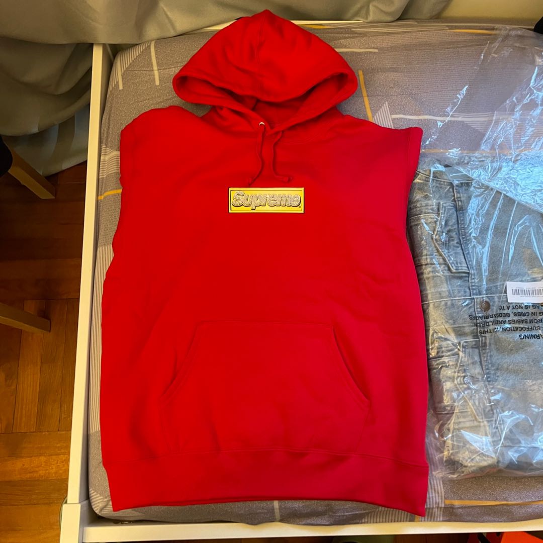 Supreme bling box logo Hooded 
