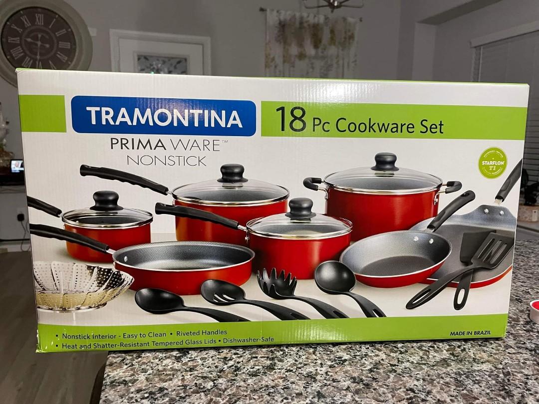  Tramontina PrimaWare Non-Stick Cookware Set, 18 Piece