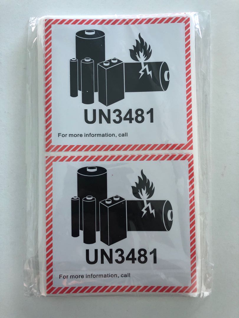 UN3481 sticker (100 square pcs), Everything Else on Carousell