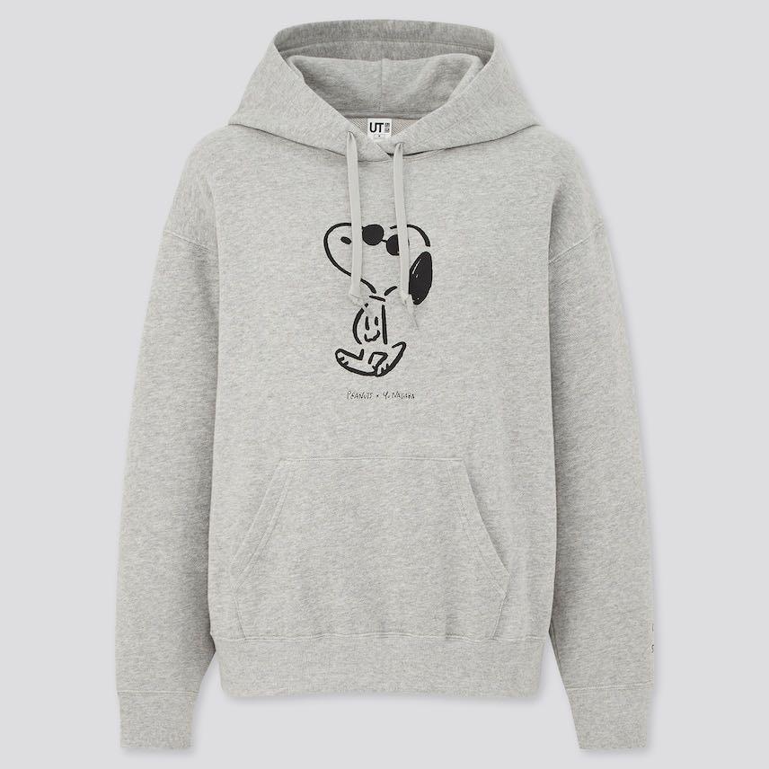 UNIQLO Snoopy Peanuts x Yu Nagaba Hoodie Grey Women s Fashion