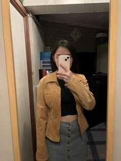 Velvet mustard jacket