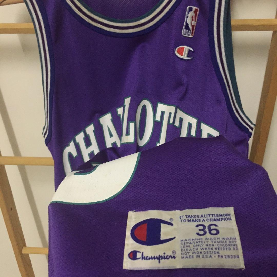 Vintage 1992-1995 Charlotte Hornets x Alonzo Mourning Champion JERSEY – Rad  Max Vintage