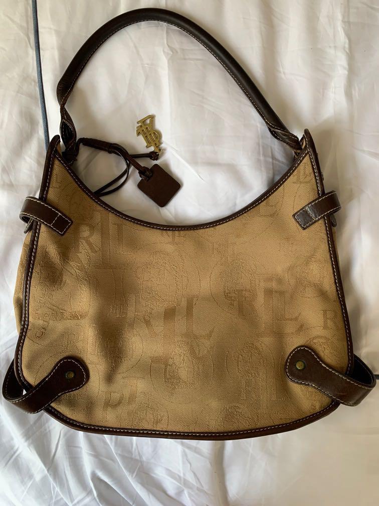 Ralph lauren leather new arrivals hobo bag