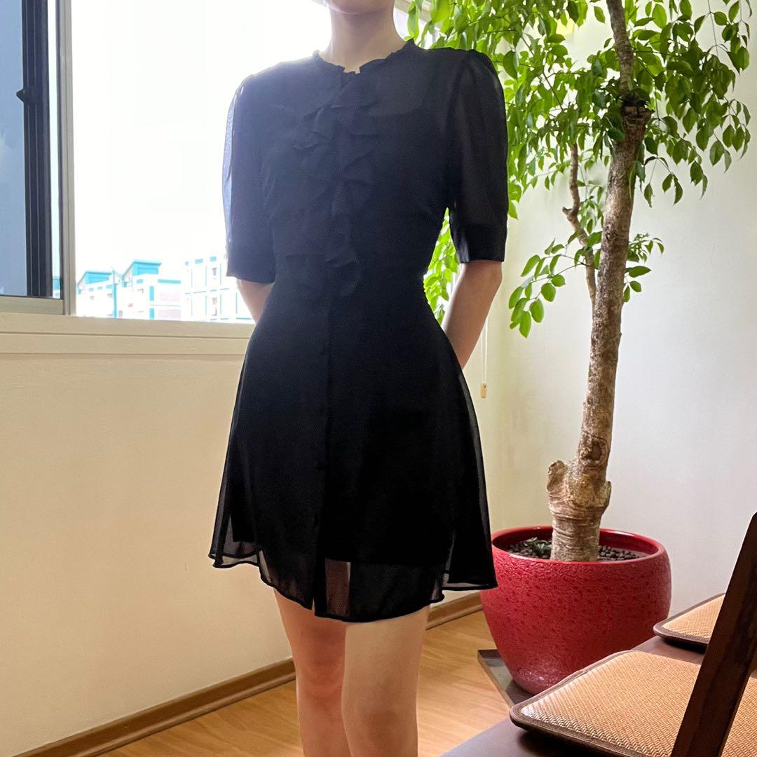 Zara short ruffle dress cheap
