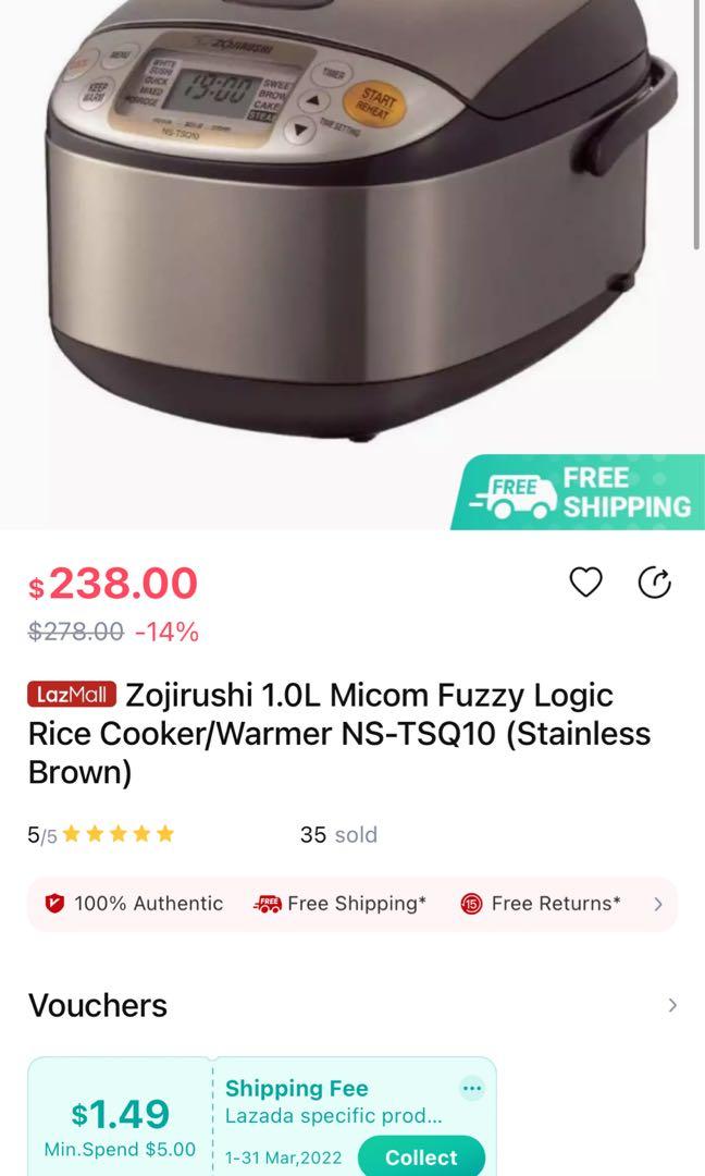 Zojirushi Rice Cooker NS-TSQ10, TV  Home Appliances, Kitchen Appliances,  Cookers on Carousell