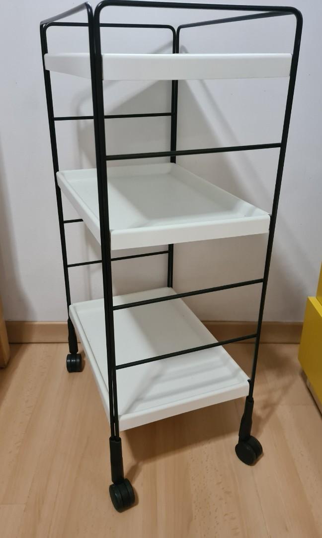 3 tier white trolley Ikea, Furniture & Home Living, Furniture