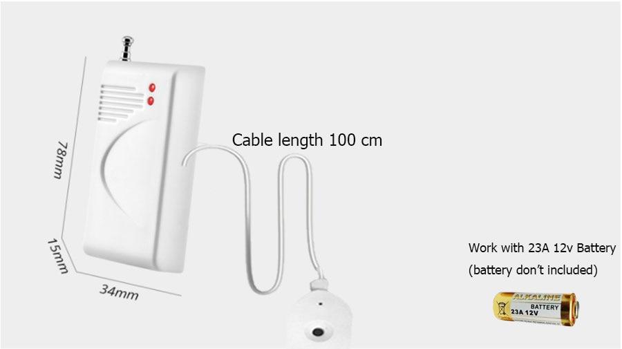 433 MHz Wireless Water Leak detector water leak sensor For alarm system