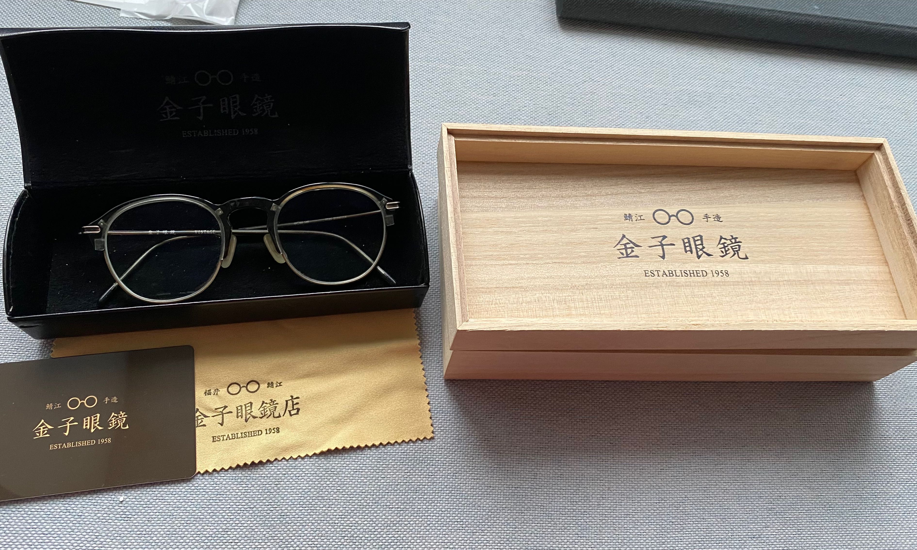 日本製金子眼鏡鈦金屬復古vintage 系列（包一對鈦金屬鼻托）, 男裝 