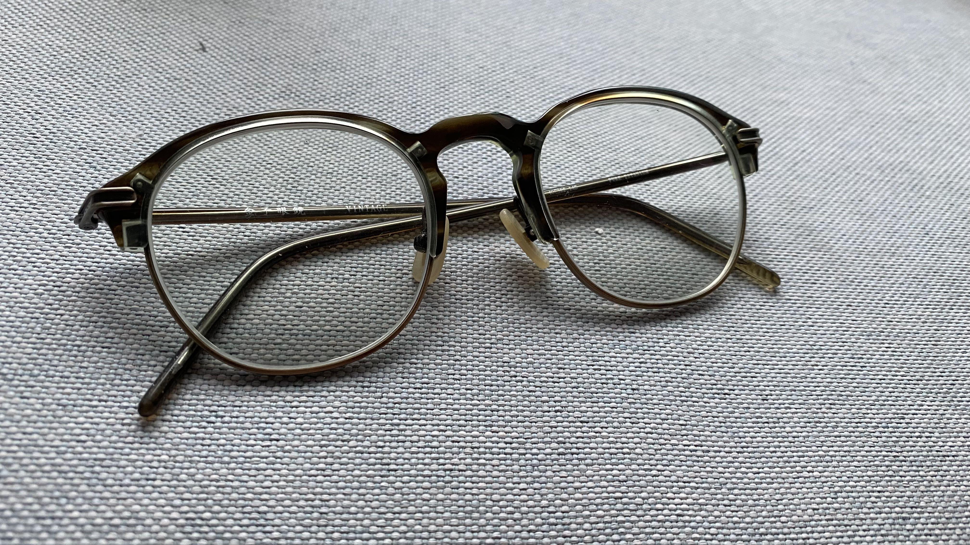 日本製金子眼鏡鈦金屬復古vintage 系列（包一對鈦金屬鼻托）, 男裝