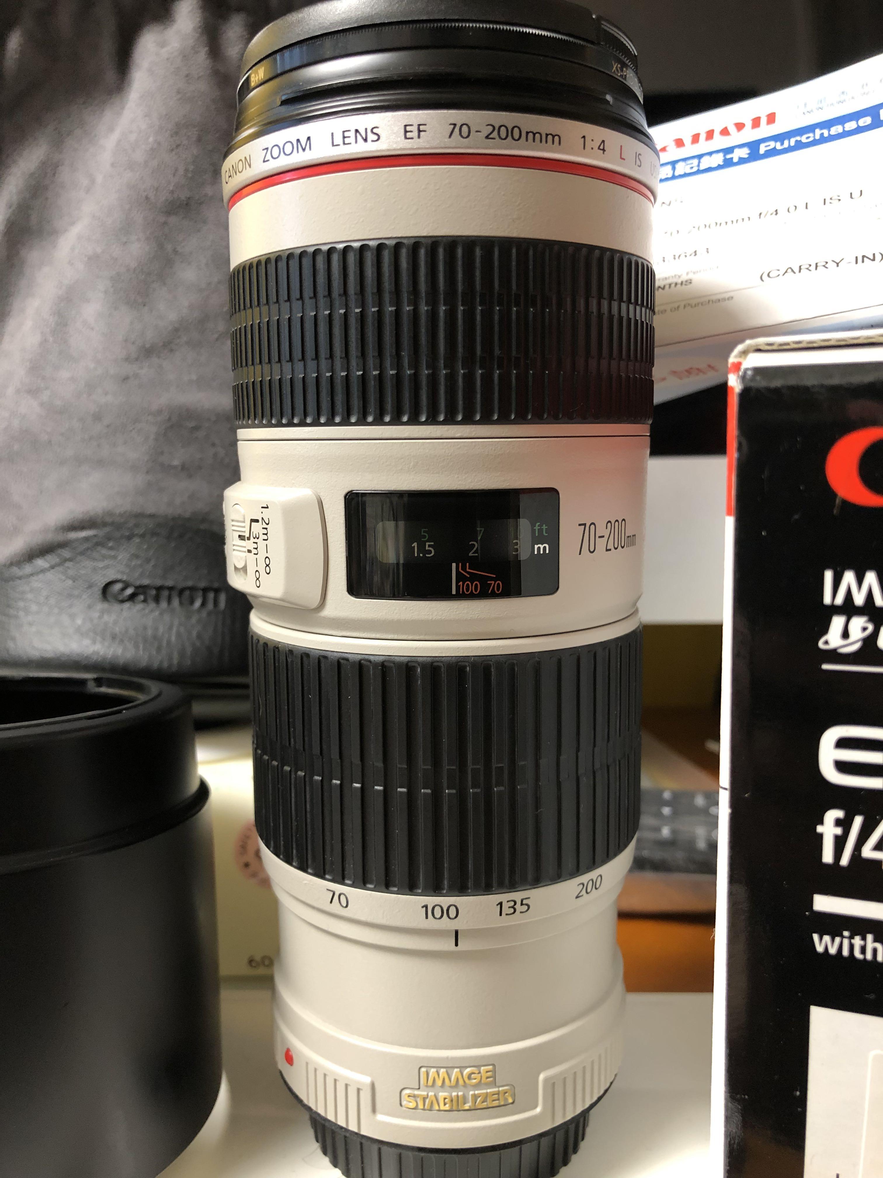 行貨Canon EF 70-200mm f/4L IS USM （小小白IS）, 攝影器材, 鏡頭及