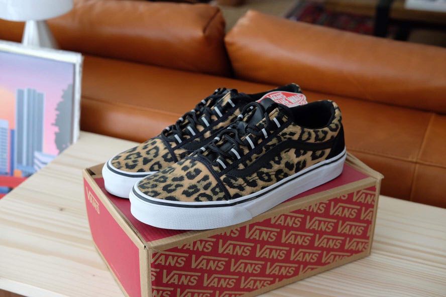 Vans nylon old hot sale skool ghillie leopard shoes