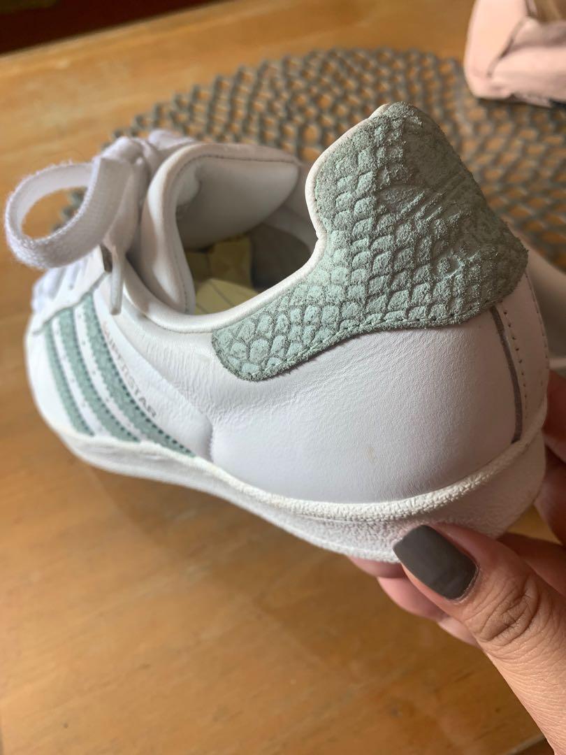 adidas superstar mint green