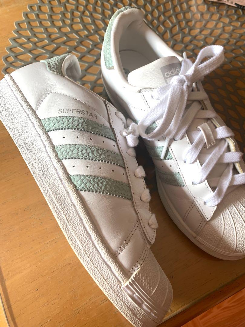adidas superstar mint green