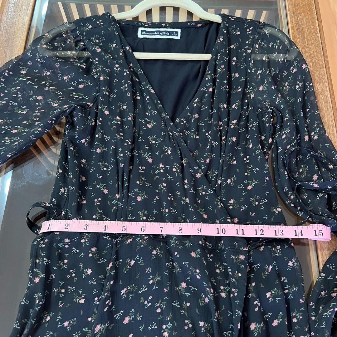 Chiffon floral 2024 wrap dress