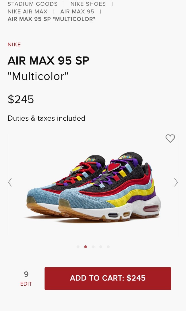 Air Max 95 SP Multi Color Men s Fashion Footwear Sneakers