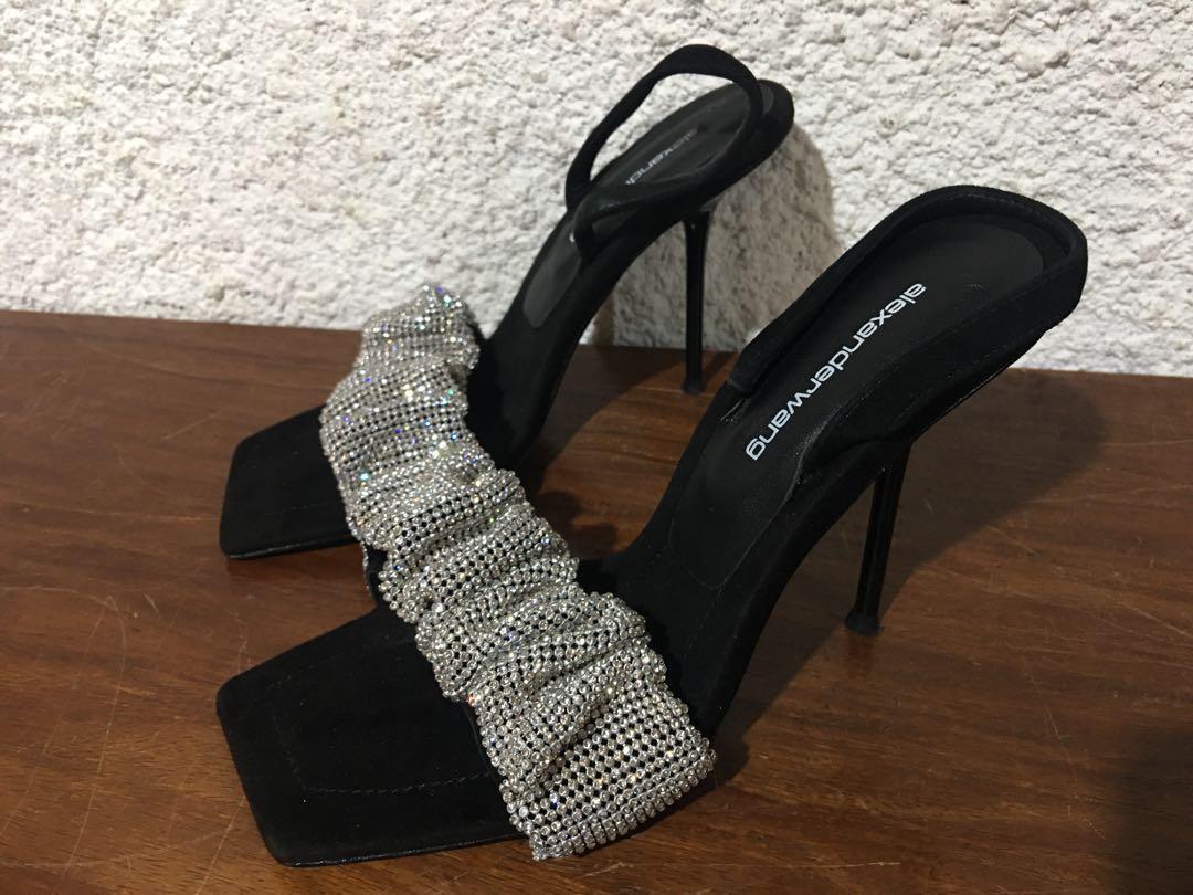 Alexander wang julie on sale crystal sandal