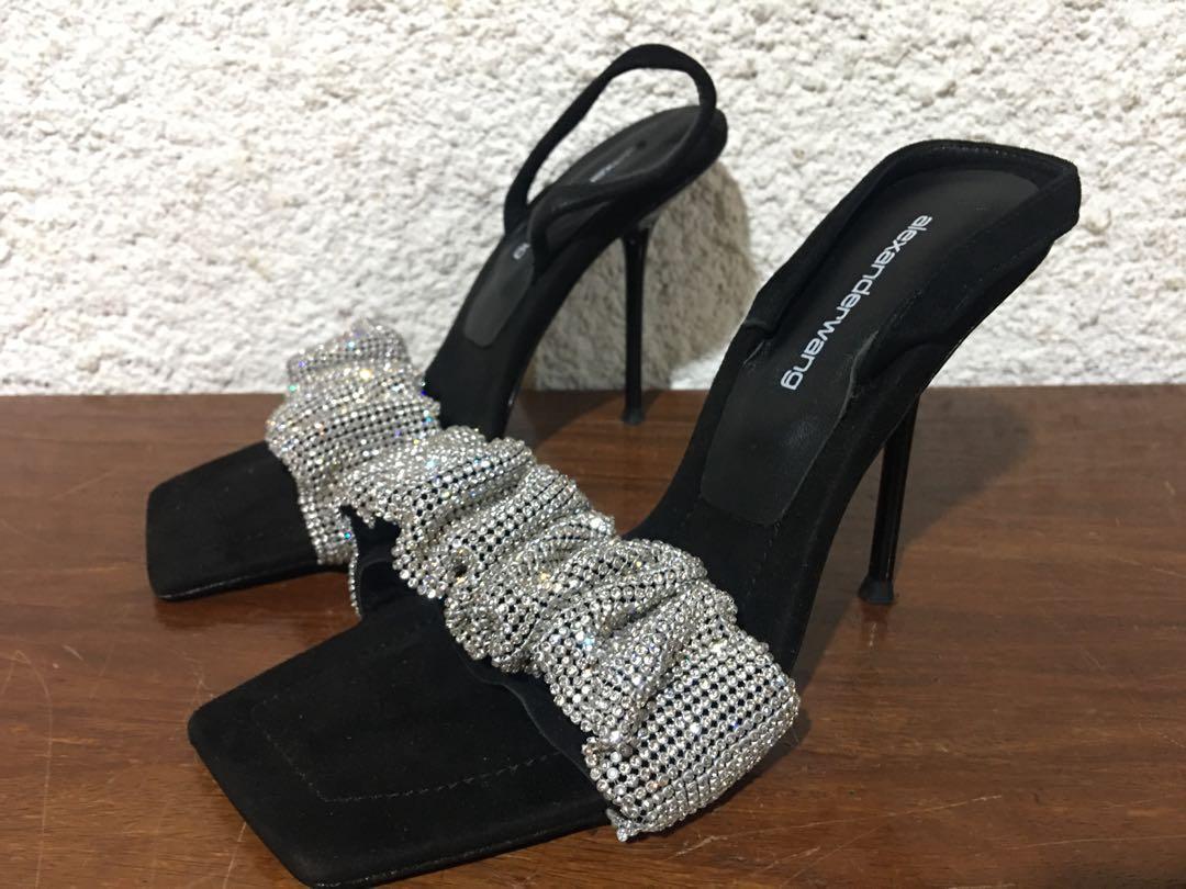 Julie crystal shop scrunchie sandal