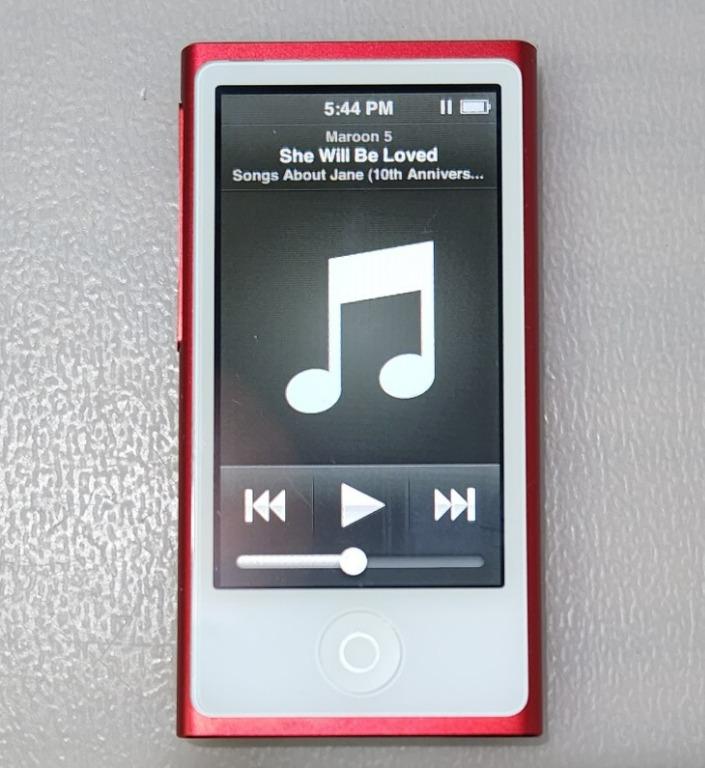 Apple iPod nano (7th gen) 16GB Product RED (99% new), 音響器材 