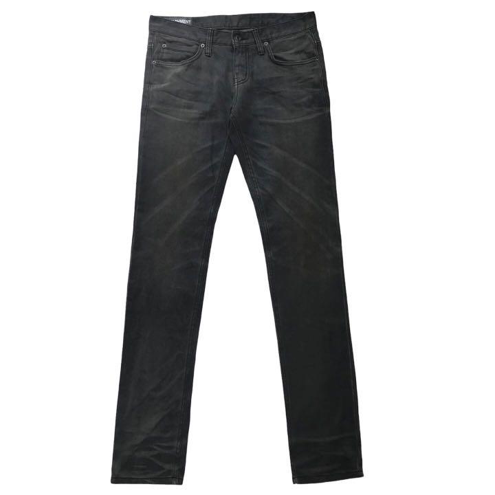 Attachment Skinny Faded Jeans, Fesyen 