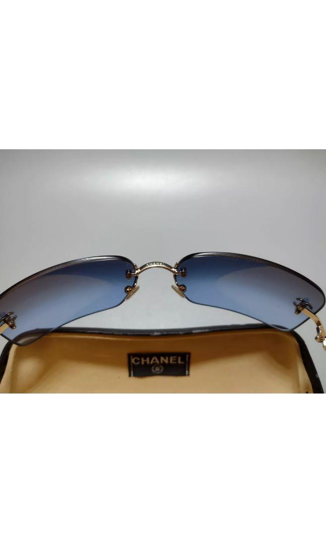 Vintage Chanel Pink Gradient Tinted Sunglasses CC Logo Glasses