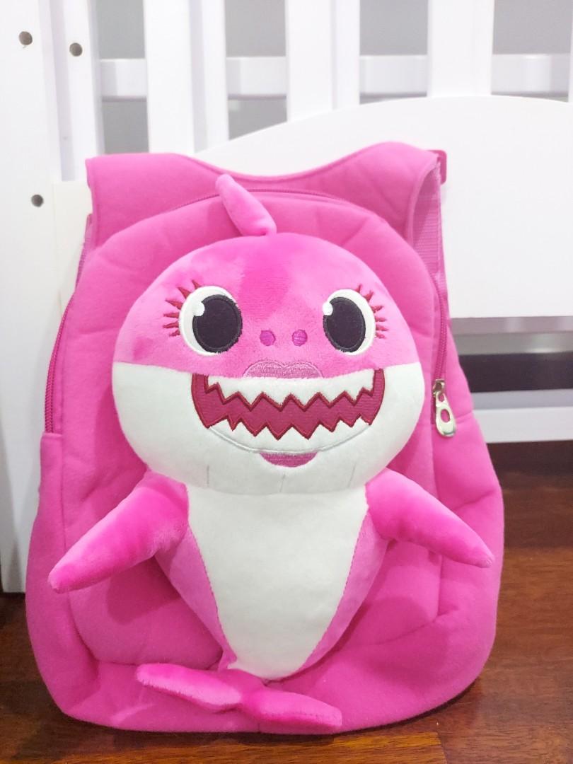 Pink baby hotsell shark backpack