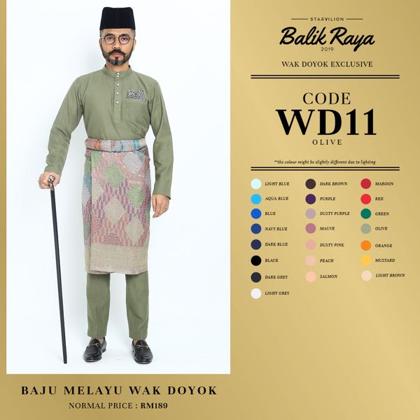 Baju melayu slim fit wak doyok 2025