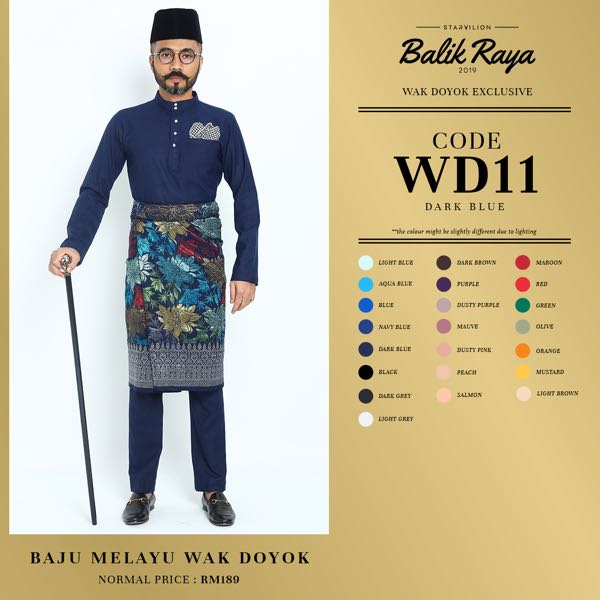 Baju melayu slim fit wak doyok best sale