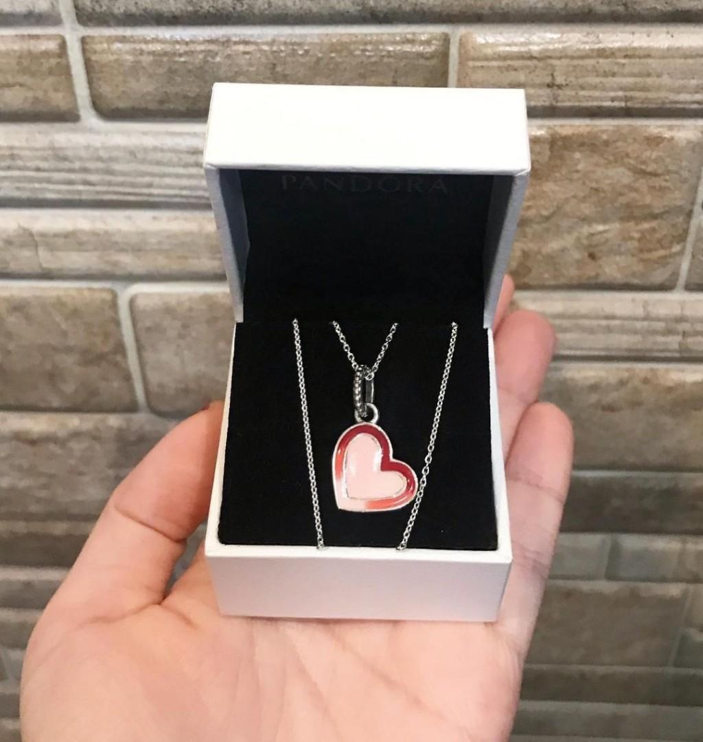 Pandora Auth HEART.CHAIN NECKLACE 