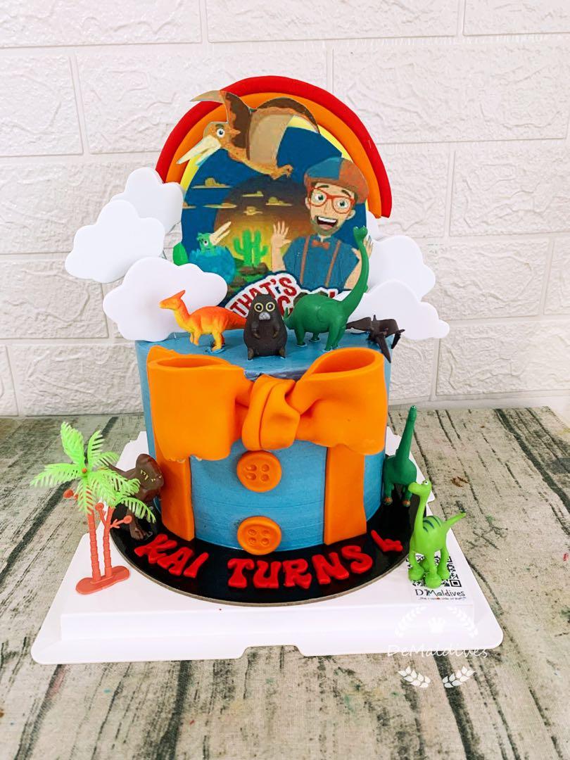 Blippi cake | Construction birthday cake, 3rd birthday cakes, Birthday  party cake