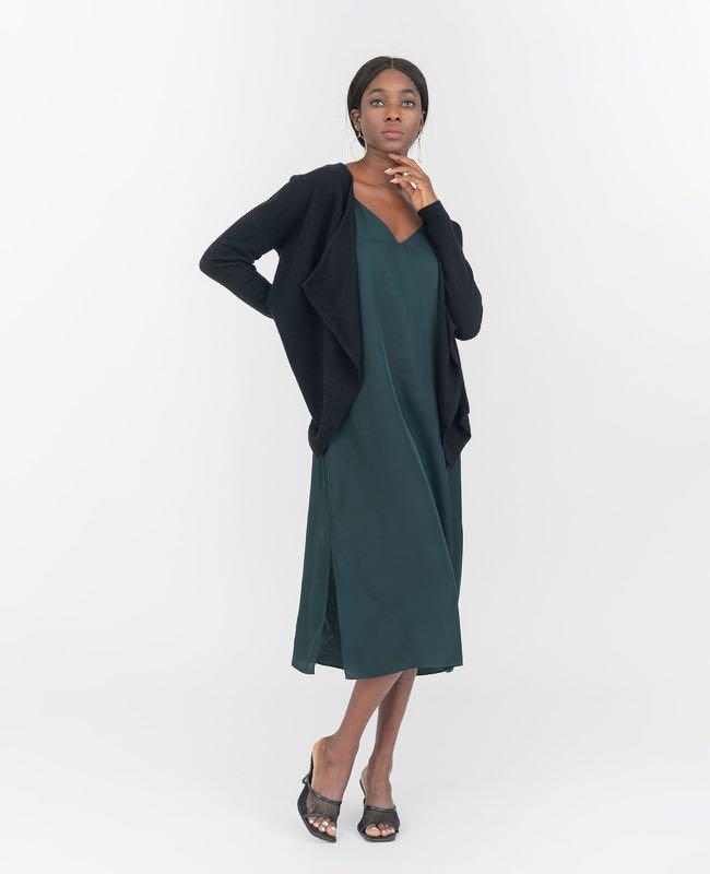 BN Grana Mongolian Cashmere Waterfall Cardigan black Women s Fashion Tops Other Tops on Carousell