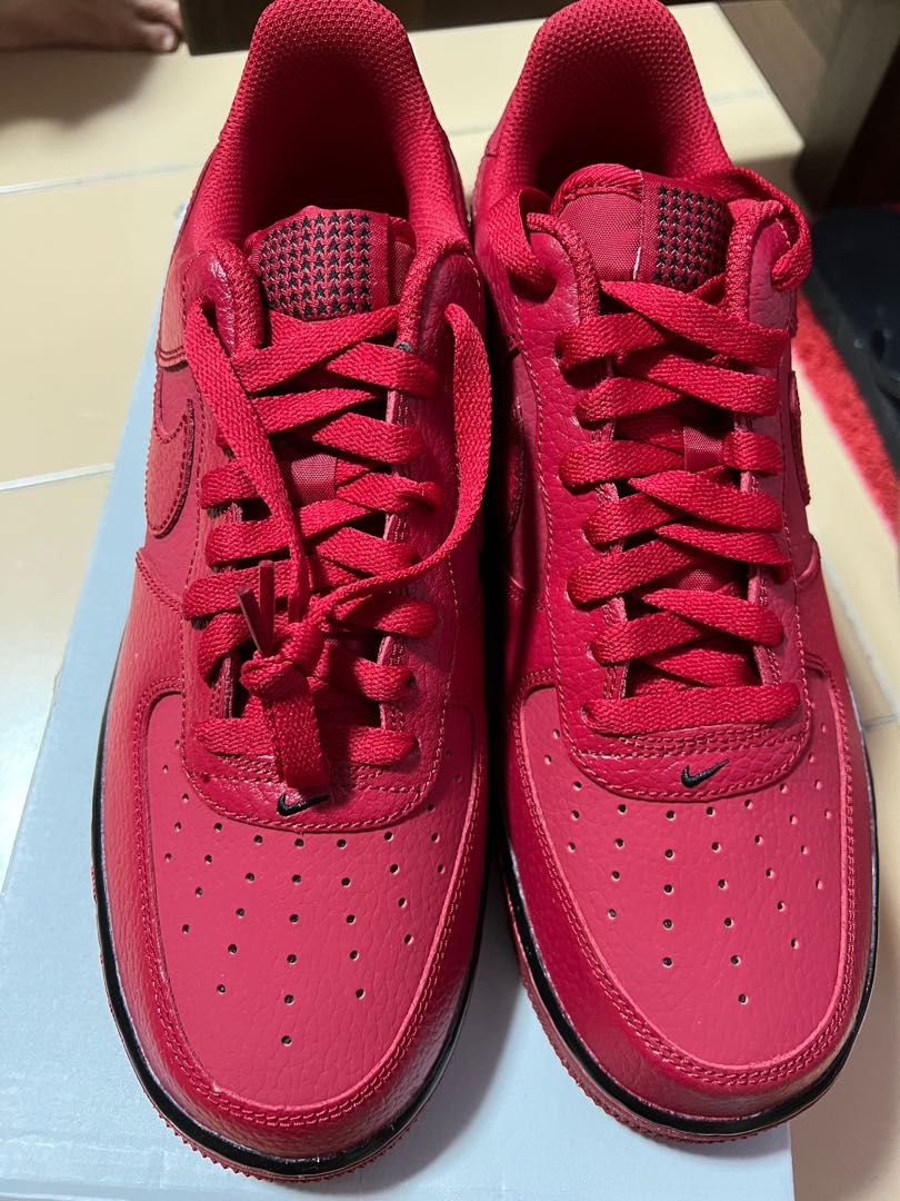Air force 1s sales red and black