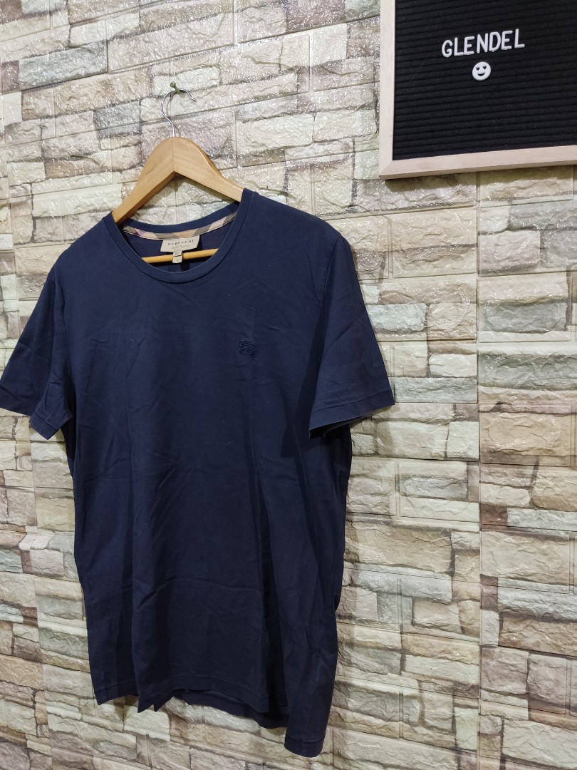 Burberry Shirt Navy Blue (Legit), Men's 