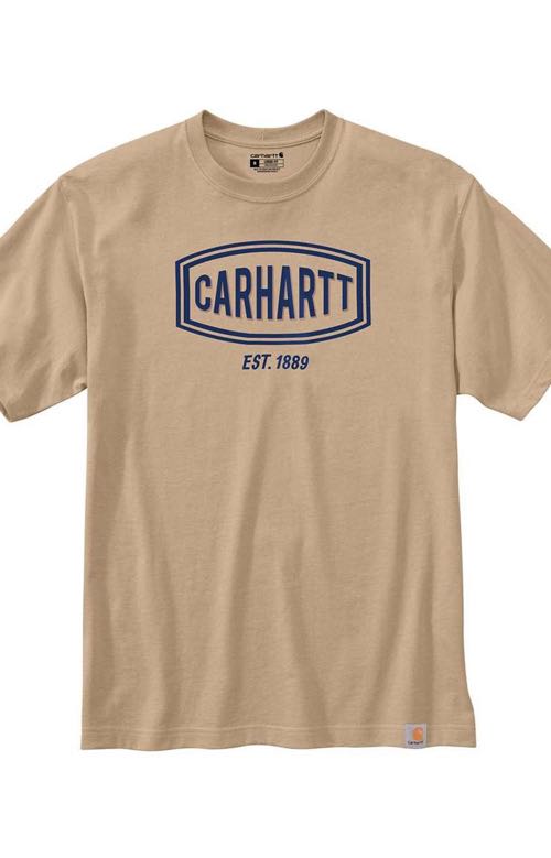 Carhartt Workwear Logo Graphic Tshirt White Truffle, Men's Fashion