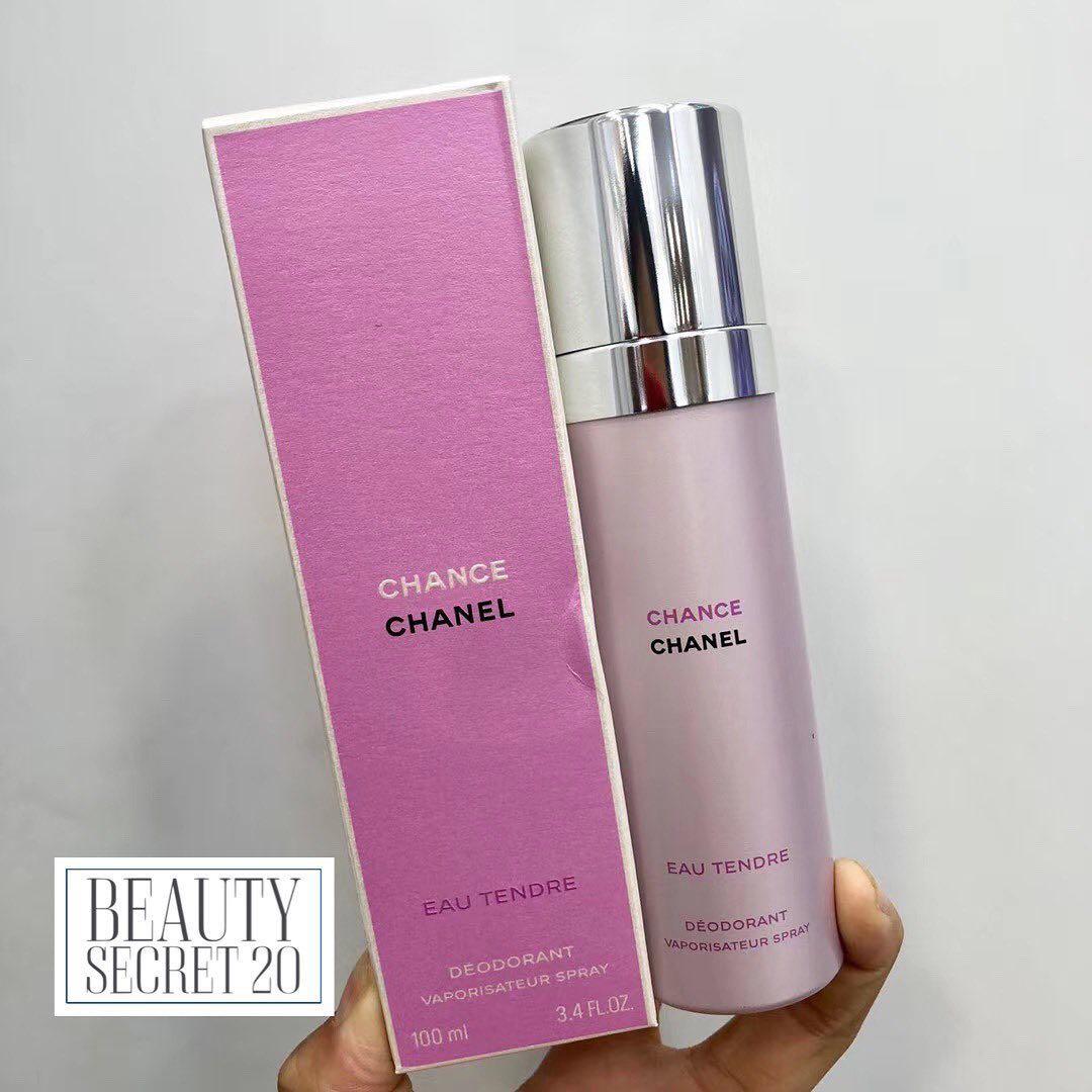 Chanel Chance 邂逅香水止汗噴霧Deodorant Spray 100ml （粉紅Chance）⠀, 美容＆化妝品, 健康及美容-  香水＆香體噴霧- Carousell