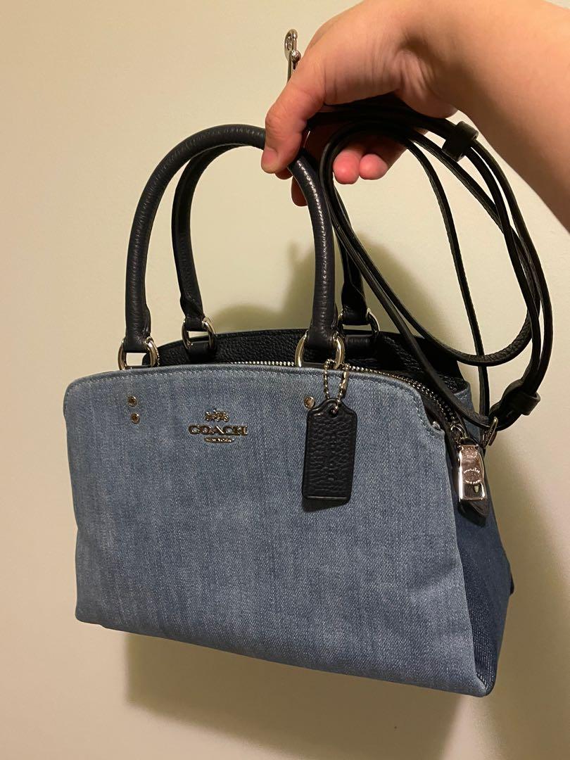 Coach mini best sale lillie carryall denim