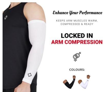 Sport Armlet Hand Arm Elbow Protector Guard Basketball Compression Long Sleeves 