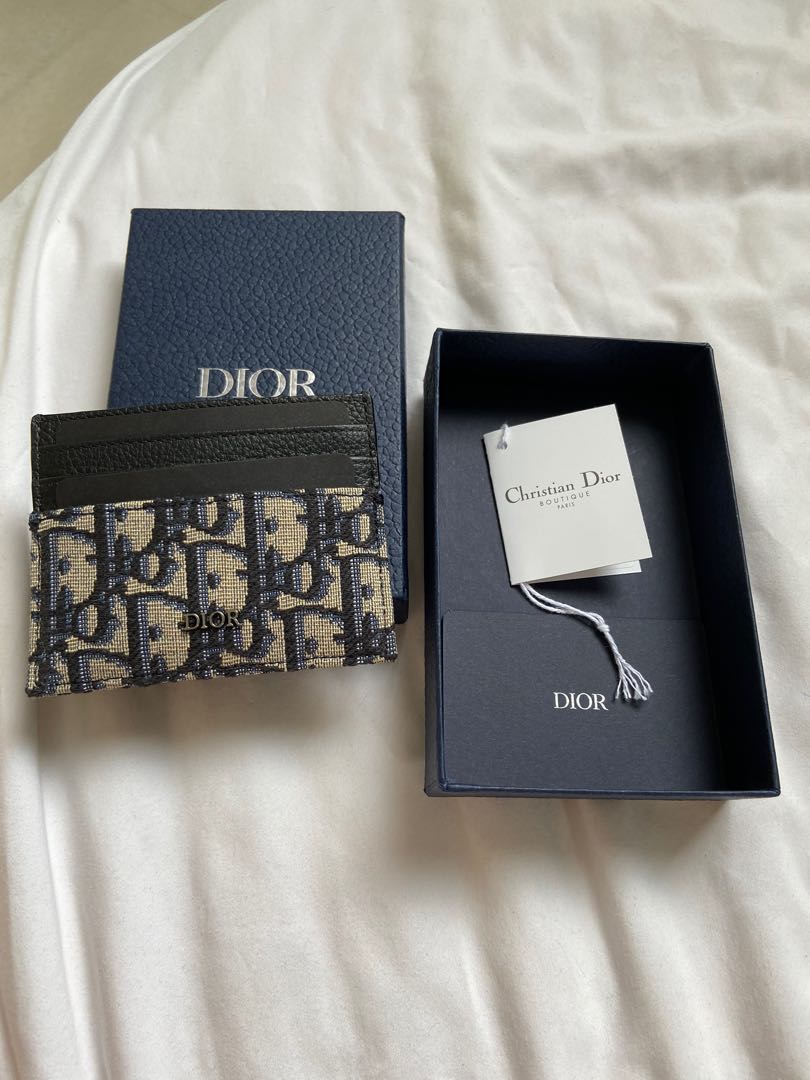 Dior Card Holder Black Dior Oblique Jacquard 2ESCH135YSEH03E  eBay