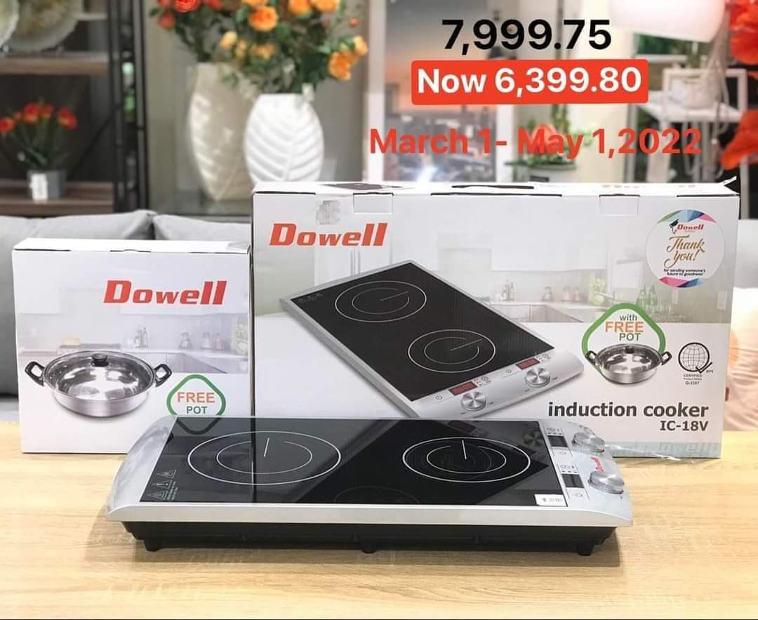 Dowell Vertical Double Burner Induction Cooker Energy Efficient with ...